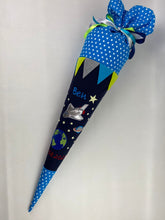 Laden Sie das Bild in den Galerie-Viewer, Schultüte Rakete Weltraum aus Stoff inkl. Papprohling 70 cm oder 85 cm ST239 & ST240