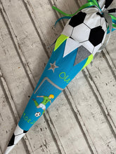 Laden Sie das Bild in den Galerie-Viewer, Schultüte Fußball Soccer aus Stoff inkl. Papprohling 70 cm oder 85 cm ST183 & ST184