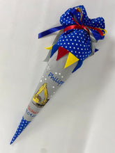 Laden Sie das Bild in den Galerie-Viewer, Schultüte Bagger aus Stoff inkl. Papprohling 70 cm oder 85 cm ST197 & ST198