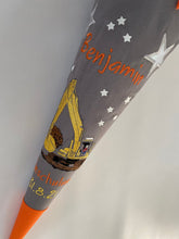 Laden Sie das Bild in den Galerie-Viewer, Schultüte Bagger aus Stoff inkl. Papprohling 70 cm oder 85 cm ST129 & ST130