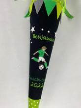 Laden Sie das Bild in den Galerie-Viewer, Schultüte Fußball Soccer aus Stoff inkl. Papprohling 70 cm oder 85 cm ST257 & ST258