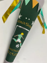 Laden Sie das Bild in den Galerie-Viewer, Schultüte Fußball Soccer aus Stoff inkl. Papprohling 70 cm oder 85 cm ST017 & ST018