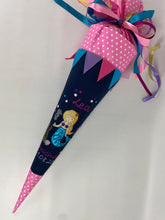 Laden Sie das Bild in den Galerie-Viewer, Schultüte Meerjungfrau aus Stoff Glitzer inkl. Papprohling 70 cm oder 85 cm ST133 & ST134