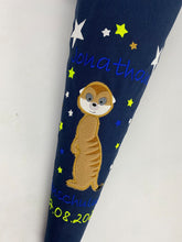 Laden Sie das Bild in den Galerie-Viewer, Schultüte Erdmännchen aus Stoff inkl. Papprohling 70 cm oder 85 cm ST053 & ST054