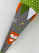 Laden Sie das Bild in den Galerie-Viewer, Schultüte Fuchs aus Stoff inkl. Papprohling 70 cm oder 85 cm ST103 & ST104