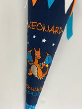 Laden Sie das Bild in den Galerie-Viewer, Schultüte Glurak aus Stoff inkl. Papprohling 70 cm oder 85 cm ST011 & ST012