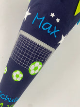 Laden Sie das Bild in den Galerie-Viewer, Schultüte Fußball Soccer aus Stoff inkl. Papprohling 70 cm oder 85 cm ST263 & ST264