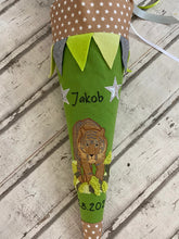 Laden Sie das Bild in den Galerie-Viewer, Schultüte Tiger aus Stoff inkl. Papprohling 70 cm oder 85 cm ST243 & ST244