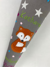 Laden Sie das Bild in den Galerie-Viewer, Schultüte Fuchs aus Stoff inkl. Papprohling 70 cm oder 85 cm ST105 & ST106