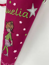 Laden Sie das Bild in den Galerie-Viewer, Schultüte Ballerina aus Stoff mit Glitzer inkl. Papprohling 70 cm oder 85 cm ST195 & ST196