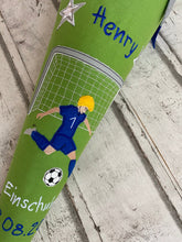 Laden Sie das Bild in den Galerie-Viewer, Schultüte Fußball Soccer aus Stoff inkl. Papprohling 70 cm oder 85 cm ST181 & ST182
