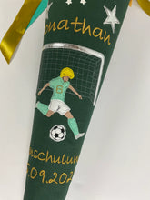 Laden Sie das Bild in den Galerie-Viewer, Schultüte Fußball Soccer aus Stoff inkl. Papprohling 70 cm oder 85 cm ST017 & ST018