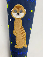 Laden Sie das Bild in den Galerie-Viewer, Schultüte Erdmännchen aus Stoff inkl. Papprohling 70 cm oder 85 cm ST053 & ST054