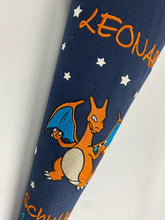 Laden Sie das Bild in den Galerie-Viewer, Schultüte Glurak aus Stoff inkl. Papprohling 70 cm oder 85 cm ST011 & ST012