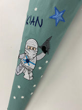 Laden Sie das Bild in den Galerie-Viewer, Schultüte Ninja aus Stoff inkl. Papprohling 70 cm oder 85 cm ST000 & ST000