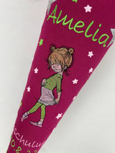 Laden Sie das Bild in den Galerie-Viewer, Schultüte Ballerina aus Stoff mit Glitzer inkl. Papprohling 70 cm oder 85 cm ST195 & ST196
