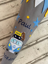 Laden Sie das Bild in den Galerie-Viewer, Schultüte VW Bulli aus Stoff inkl. Papprohling 70 cm oder 85 cm ST023 & ST024