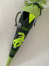 Laden Sie das Bild in den Galerie-Viewer, Schultüte Dinosaurier Stoff inkl. Papprohling 70 cm oder 85 cm ST179 & ST180