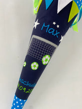 Laden Sie das Bild in den Galerie-Viewer, Schultüte Fußball Soccer aus Stoff inkl. Papprohling 70 cm oder 85 cm ST263 & ST264