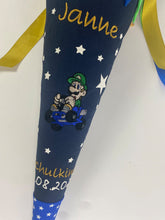 Laden Sie das Bild in den Galerie-Viewer, Schultüte Super Mario Stoff inkl. Papprohling 70 cm oder 85 cm ST007 & ST008