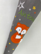 Laden Sie das Bild in den Galerie-Viewer, Schultüte Fuchs aus Stoff inkl. Papprohling 70 cm oder 85 cm ST103 & ST104