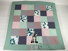 Laden Sie das Bild in den Galerie-Viewer, Babydecke/Krabbeldecke *Patchwork Eukalyptus/Esel* KRD3004