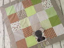 Laden Sie das Bild in den Galerie-Viewer, Babydecke/Krabbeldecke *Patchwork Elefant* KRD3013