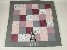 Laden Sie das Bild in den Galerie-Viewer, Babydecke/Krabbeldecke *Patchwork Eselchen* KRD3005