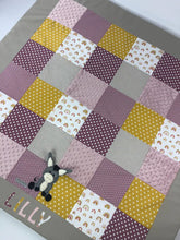 Laden Sie das Bild in den Galerie-Viewer, Babydecke/Krabbeldecke *Patchwork Esel oder Tier deiner Wahl * KRD3014