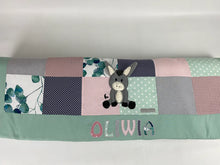 Laden Sie das Bild in den Galerie-Viewer, Babydecke/Krabbeldecke *Patchwork Eukalyptus/Esel* KRD3004