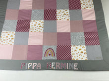 Laden Sie das Bild in den Galerie-Viewer, Babydecke/ Krabbeldecke *Patchwork Regenbogen * KRD3018