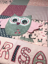 Laden Sie das Bild in den Galerie-Viewer, Babydecke/ Krabbeldecke *Patchwork Eule* KRD3003