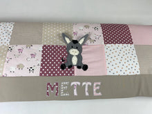 Laden Sie das Bild in den Galerie-Viewer, Babydecke/ Krabbeldecke *Patchwork Eselchen* KRD3020