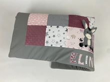 Laden Sie das Bild in den Galerie-Viewer, Babydecke/Krabbeldecke *Patchwork Eselchen* KRD3005
