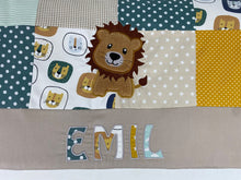 Laden Sie das Bild in den Galerie-Viewer, Babydecke/Krabbeldecke Löwe *Patchwork* KRD3023