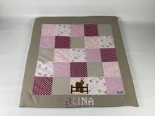 Laden Sie das Bild in den Galerie-Viewer, Babydecke/Krabbeldecke *Patchwork / Pferd* KRD3002