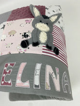 Laden Sie das Bild in den Galerie-Viewer, Babydecke/Krabbeldecke *Patchwork Eselchen* KRD3005