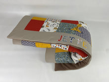 Laden Sie das Bild in den Galerie-Viewer, Babydecke/Krabbeldecke *Patchwork Giraffe * KRD3022