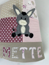 Laden Sie das Bild in den Galerie-Viewer, Babydecke/ Krabbeldecke *Patchwork Eselchen* KRD3020
