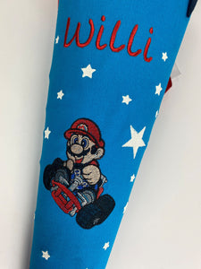 Schultüte Super Mario Stoff inkl. Papprohling 70 cm oder 85 cm ST001 & ST002