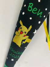 Laden Sie das Bild in den Galerie-Viewer, Schultüte Pikachu Stoff inkl. Papprohling 70 cm oder 85 cm ST005 &amp; ST006
