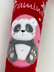 Schultüte Panda aus Stoff mit Glitzer inkl. Papprohling 70 cm oder 85 cm ST091 & ST092