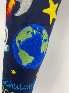 Schultüte Rakete Erde Astronaut Weltraum aus Stoff inkl. Papprohling 70 cm oder 85 cm ST047 & ST048