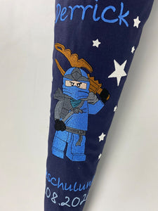 Schultüte Ninja/ Ninjago Stoff inkl. Papprohling 70 cm oder 85cm ST241 & ST242