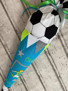 Schultüte Fußball Soccer aus Stoff inkl. Papprohling 70 cm oder 85 cm ST183 & ST184