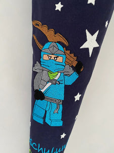 Schultüte Ninja/ Ninjago Stoff inkl. Papprohling 70 cm oder 85 cm ST231 & ST232